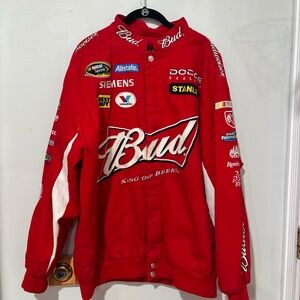 Chase authentic king of beers bud light vintage red jacket